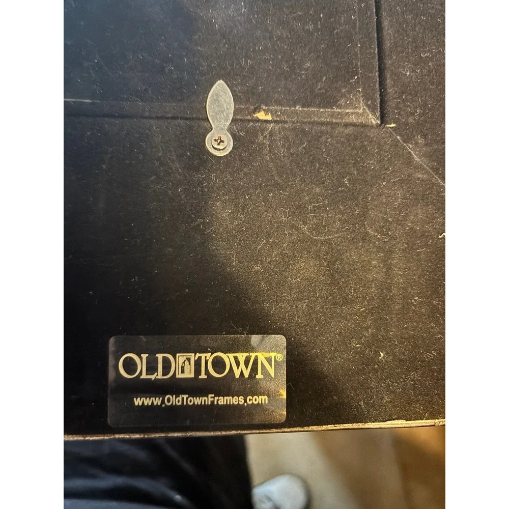 Old Town Gold & Black Picture Frame Matted For A 3x5 Photo Or 5x7 Heavy Good A+